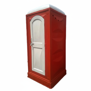 Toilette portable à montage rapide et économique, écologique, en acier bleu et PVC, conteneur 3x3.5x7, pour usage professionnel - Product Image 1