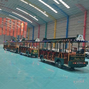 Train de parc d'attractions, train touristique électrique, train sans rails pour fête foraine, bus de tourisme moderne avec 14 places à vendre - Product Image 5