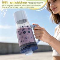 Lot de 4 gobelets de voyage de 770 ml avec couvercle anti-fuite et bec verseur, compatibles avec le mixeur personnel DB351BL pour smoothies et boissons glacées