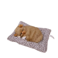 Chat endormi réaliste en peluche super douce, jouet en peluche pour chaton, animal en fourrure, couleur personnalisable, décoration de salon, décoration de voiture, peluche