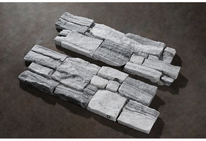 Cuarzo gris apilado <span class=keywords><strong>fachada</strong></span> <span class=keywords><strong>Exterior</strong></span> de la pared de <span class=keywords><strong>piedra</strong></span> - Product Image 3