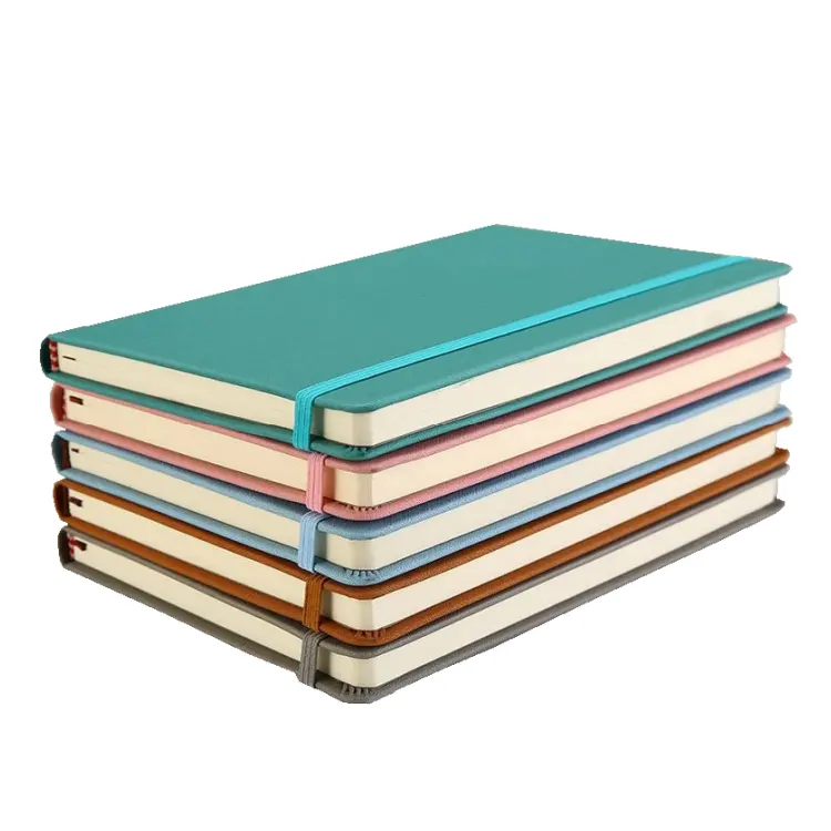 Multicolor grueso escuela barato cuaderno personalizado fabricante al por mayor estudiantes cuaderno de papelería de cuero con logotipo