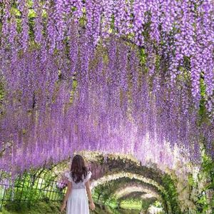 Confezione da 12 Pezzi, Decorazioni per Matrimoni, Fiori Artificiali di Glicine in Seta, Ghirlande Pendenti per Sposa, Fiori per Casa, Giardino, <span class=keywords><strong>Hotel</strong></span> - Product Image 4