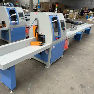 4 Meters Long Wood Cutting Single Blade CNC Wood Cut Off Saw Machine For Pallet Factory