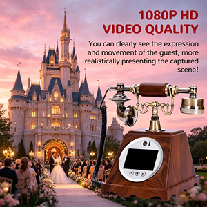 Téléphone Livre d'Or Vidéo Vintage avec Accessoires et Cadeaux – Cabine Téléphonique Vidéo pour Livre d'Or - Product Image 1
