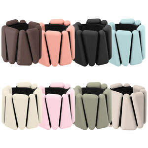 LADYGLOW Pilates aksesuarları silikon <span class=keywords><strong>Dumbbells</strong></span> işın ayak bileği ağırlıkları kadınlar Pilates seti daire çikolata kahverengi Pilates güç kiti - Product Image 3