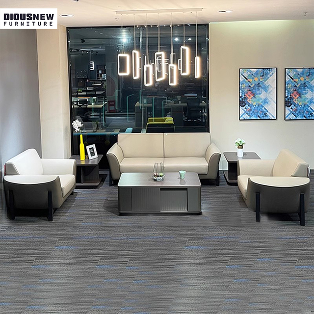 DSO Wholesale Sectional Couches 4 Seater Luxury Office Room Reception l Shaped Sofa Set