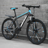 Vélo de montagne 26 pouces pour adultes, VTT avec fourche à suspension pour le cyclisme hors route, durable, confortable et adapté