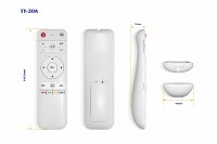 Control Remoto Infrarrojo KEYUAN TY-20A, Diseño Anti-Golpes, Batería AAA, 4 Botones, Alcance de 20m, Material ABS, Uso Universal para TV