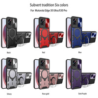 Étui de téléphone Lichicase à fenêtre coulissante et béquille réglable, très populaire, pour Motorola G67 G77 – Coque colorée