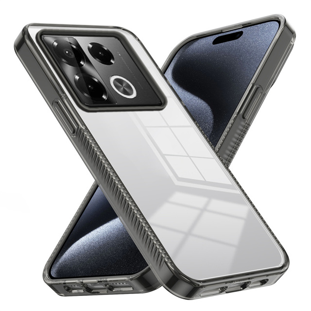 Luxury Transparent Acrylic Antiskid Protection Case for Infinix Hot 40 30 30i / Hot 30 Play Hot 40 Pro / Note 40 Zero 30