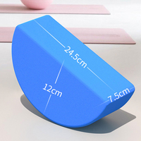Blocs de mousse EVA de qualité supérieure pour le fitness, logo personnalisé, briques de yoga demi-rondes 100g, accessoires de Pilates, danse, gym