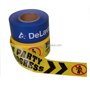 Caution Warning <b>Tape</b> 2 In X 1000 Ft Yellow Polyethylene Hazard Barrier <b>Tape</b> For Safety Marking - Product Image 4