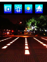 Jeu de détection de pression Carrelages de sol Extérieur et intérieur Rond Light Up Interactive Led Dance Floor 3D Stage Rechargeable Lumineux