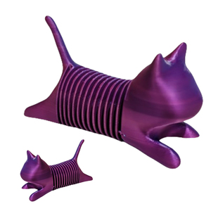 Estatua de Gato Recostado Impresa en 3D, Juguete Educativo Elástico de Animales, Regalo Artístico de Cumpleaños - Product Image 1
