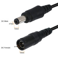 Musique/Lumière LED 1 femelle à 10 mâle Connecteur de prise d'alimentation DC Jack Câble coupleur 5.5X2.1mm Dc Power Cable