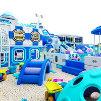 Aoleao Équipement de terrain de jeu intérieur sur le thème de l'espace commercial personnalisé avec toboggan pour enfants, vente en gros, nouvelle arrivée, certifié CE TUV