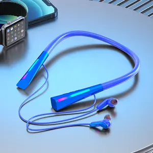 Earbud nirkabel, headphone BT 5.3 Bass dalam telinga Stereo dengan Mic ENC magnetik tahan keringat olahraga luar ruangan