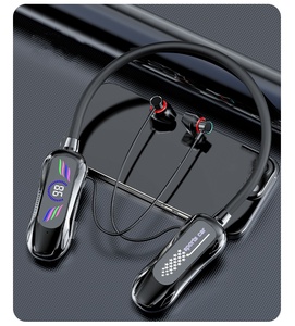 Earphone Olahraga Nirkabel Tahan Air dengan Tali Leher, Headphone Olahraga Latensi Rendah - Product Image 2