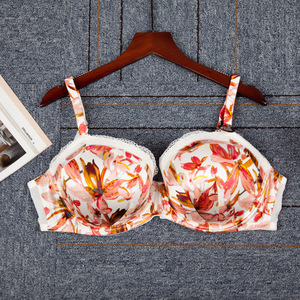 Sous-vêtements pour femmes de grande taille Lingerie sexy F G H J K Cup Soutien-gorge avec anneau en acier Coupe ultra-mince Grande poitrine - Product Image 2