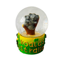 Globe à eau en résine personnalisé, design créatif, globe à neige, sculpture tropicale peinte à la main, objet de collection, marque JXF