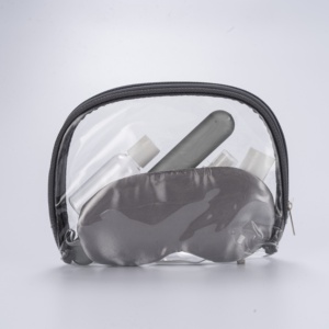Avión <span class=keywords><strong>de</strong></span> maquillaje vacío para hotel, botella <span class=keywords><strong>de</strong></span> aluminio gris, juego <span class=keywords><strong>de</strong></span> viaje con cubierta <span class=keywords><strong>de</strong></span> cepillo <span class=keywords><strong>de</strong></span> dientes y venda para los ojos - Product Image 2