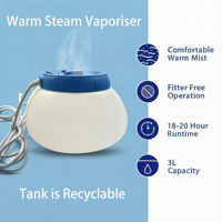 Vaporisateur à vapeur chaude, diffuseur d'aromathérapie domestique, conception sans filtre, soulagement de la congestion nasale, adapté à toute la famille