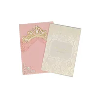 Convite de casamento personalizado com envelope, convite de papel de impressão de cartão de casamento com impressão de renda laser