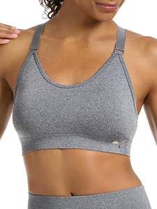 Lot de 2 soutiens-gorge de sport pour femme en nylon 100 %, sans coutures, à maintien élevé, avec bretelles croisées, décolleté en U et motif uni - Product Image 4