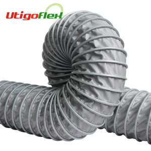 <span class=keywords><strong>Tubo</strong></span> <span class=keywords><strong>flessibile</strong></span> ad alta temperatura del condotto di ventilazione dell'aria del tessuto della fibra di vetro bloccato - Product Image 2