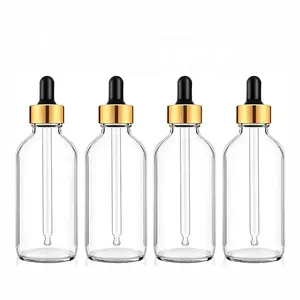 Online Hot 4oz 120 ml Benutzer definierte leere Parfüm flaschen Ätherisches Öl Glas Tropf flasche Kosmetik flasche