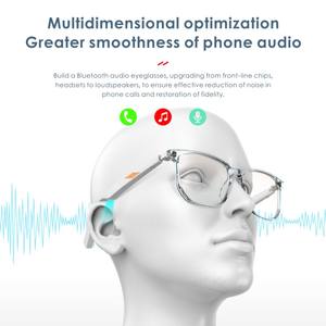 H2-C voor gehoorversterkende slimme brillen TWS real-time vertaling aanraakbediening AI draadloos anti-blauw licht bescherming voor gesprekken - Product Image 2