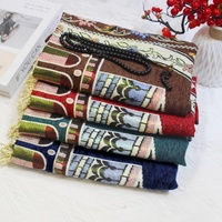 Tapis de prière moderne en chenille polyester personnalisé, motif floral, rembourré, islamique, musulman, pour la maison, le culte, le voyage, le camping, lavable, à prix réduit
