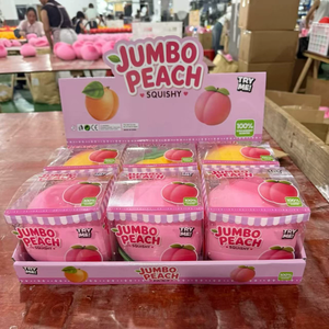 <b>Large</b> Peach Shaped Stress Relief Toy Slow Rebound Soft Silicone Office <b>Desk</b> Decoration Perfect Gift for Sensory Needs - Product Image 2