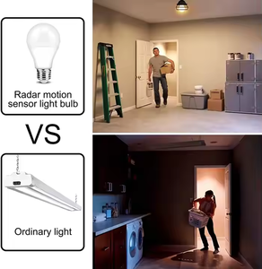 Ampoules LED à <span class=keywords><strong>détecteur</strong></span> <span class=keywords><strong>de</strong></span> <span class=keywords><strong>mouvement</strong></span> Huirong, capteur intelligent crépuscule-aube pour garage résidentiel, cour, couloir, 5W 7W 9W 12W E27 - Product Image 5
