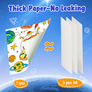 Joycat Kinder Aquarell Malerei Bücher Cartoon Zeichen papier Set mit Pinsel Kunst liefert Malerei Geschenk für Kinder Farb füllung - Product Image 6