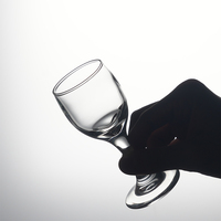 Verres à liqueur en cristal réutilisables Or longue tige 1 Oz Verres à liqueur personnalisés 2 Oz Verres à vin personnalisés