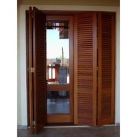 Porte à persiennes en MDF, design élégant, durable, esthétique et raffinée