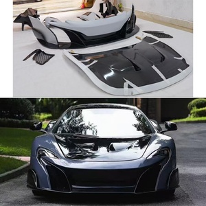 2015-2018 New Car Modification Upgrade Half Carbon Fiber Body Kit Front/Rear Bumper Fender <b>Engine</b> <b>Hood</b> for McLaren 650LT - Product Image 3