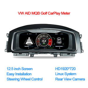 Tableau de bord numérique 12,5 pouces, écran LCD, instrument virtuel, <span class=keywords><strong>CarPlay</strong></span>, jauge, détecteur de radar, <span class=keywords><strong>Golf</strong></span> <span class=keywords><strong>7</strong></span> GTI R-Line HD 1920x720 - Product Image 2