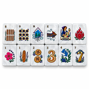Ensemble de Mahjong américain de luxe de 160 tuiles, finition brillante gravée en acrylique, tuiles de Mahjong à 2 couches, cadeau pour femmes - Product Image 3