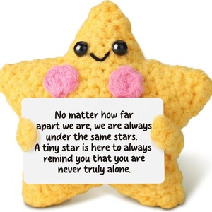 ตุ๊กตาถักโครเชต์รูปดาว 200 แบบ ของขวัญให้กำลังใจ ทำด้วยมือ ปลอบประโลม <span class=keywords><strong>ส</strong></span>ร้างแรงบันดาลใจ ของเล่นถักโครเชต์รูปดาวสีเหลือง - Product Image 1