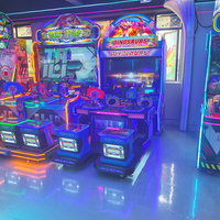 Machine de jeu d'arcade Dinosaures du Monde à monnayeur, 2 joueurs, simulateur de tir