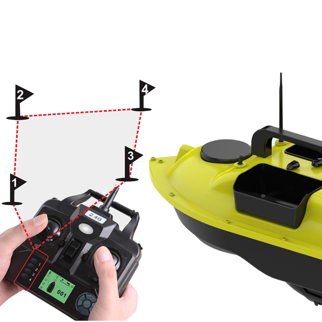 Remote-Controlled Bait Boat 3 Hopper Fishing Bait Boat With GPS Fish Feeding Drone Automatic Bait Dropper Boat