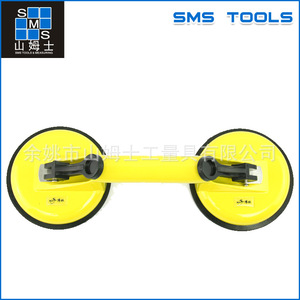 Yellow Dual <b>Suction</b> Cup Vacuum Lifter 2 Pcs Ring <b>Pad</b> Manual Control Strong <b>Suction</b> For Tile Glass Handling - Product Image 4