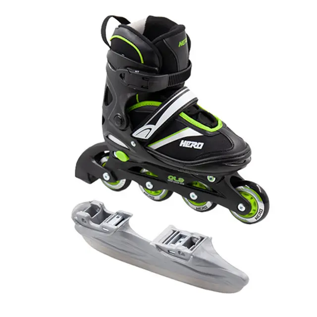 Custom Flexibele Jr Kinderen Semi Soft Inline & Ice Skate Schoenen 2 In 1 Voor Kids Junior Ijshockey Sport warmte-overdracht Afdrukken