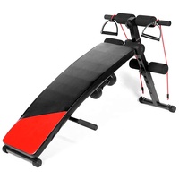 Banc de fitness réglable et pliable en métal pour exercices abdominaux, haltères et sit-ups