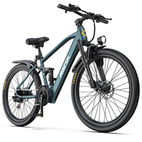 Vélo Électrique Urbain Aairsk 36V 13Ah 400W 26'' Double Suspension 21 Vitesses Frein à Disque Moteur Brushless PAS Moteur Moyeu Arrière