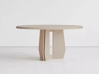 Table de salle à manger classique DISHI, design simple, structure en bois, table ronde pour hôtel, restaurant, villa, maison