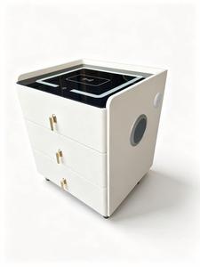 <b>Smart</b> <b>Bedside</b> Cabinet Nightstand With Wireless Charging USB Speaker 3 Drawer Modern Bedroom Furniture - Product Image 4